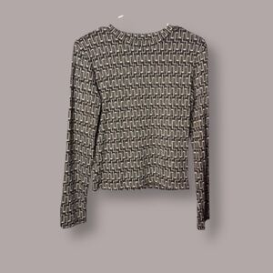 Zara Geometric Long Sleeve Top